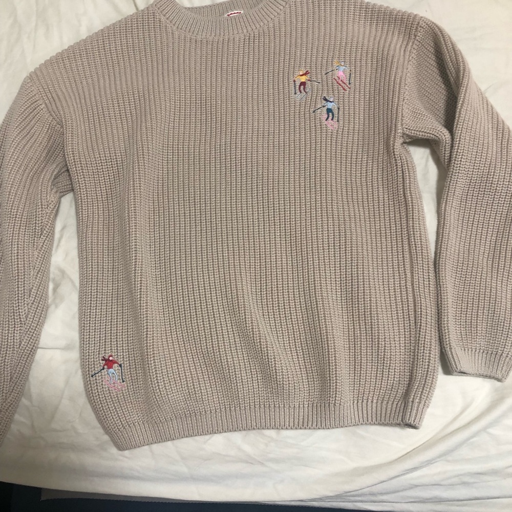 La Di Da 1984 New Ivory Knit Ski Sweater size 16 (Jr)